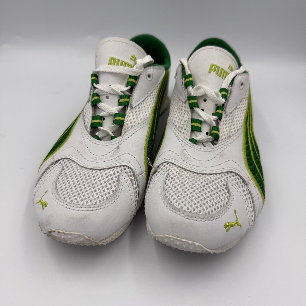 Puma Womens White Green Running Athletic Shoes Sneakers Size 7 USW 37.5 EUR